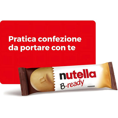 Ferrero Nutella B-ready T1 Snack Cialda Croccante Ripiena con Crema alla Nocciola e Cacao 22 g (36PZ)
