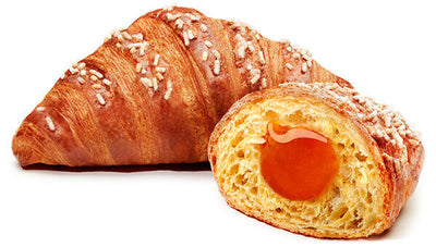 Croissant Abaribi con farcitura albicocca 15% zucchero granella lievito naturale confezione 16pz