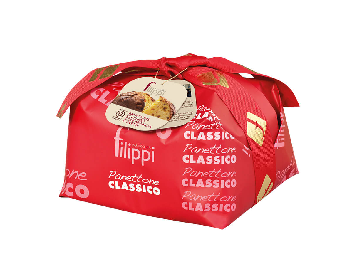 FILIPPI DAMERINO CLASSICO 1000g - Panettone classico con arancia candita e uvetta