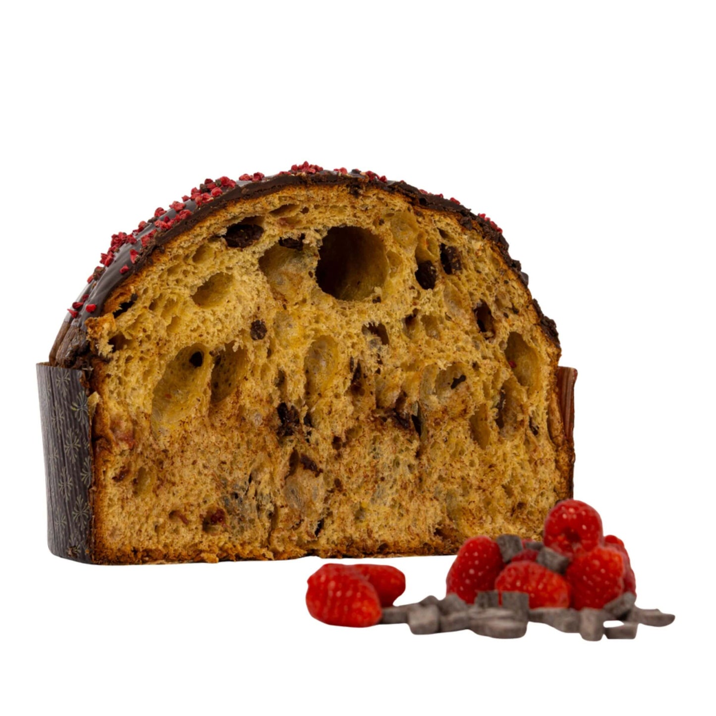 La Marianna Panettone Gianduia e Lamponi con Cioccolato Fondente in Scatola 1 kg