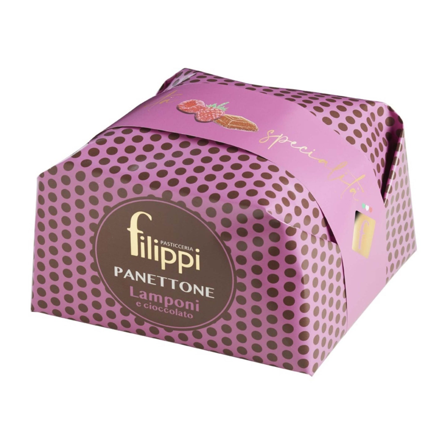 FILIPPI Panettone con lamponi e cioccolato fondente 1000g