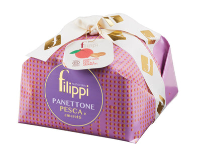 FILIPPI Panettone con pesche e amaretti 1000g