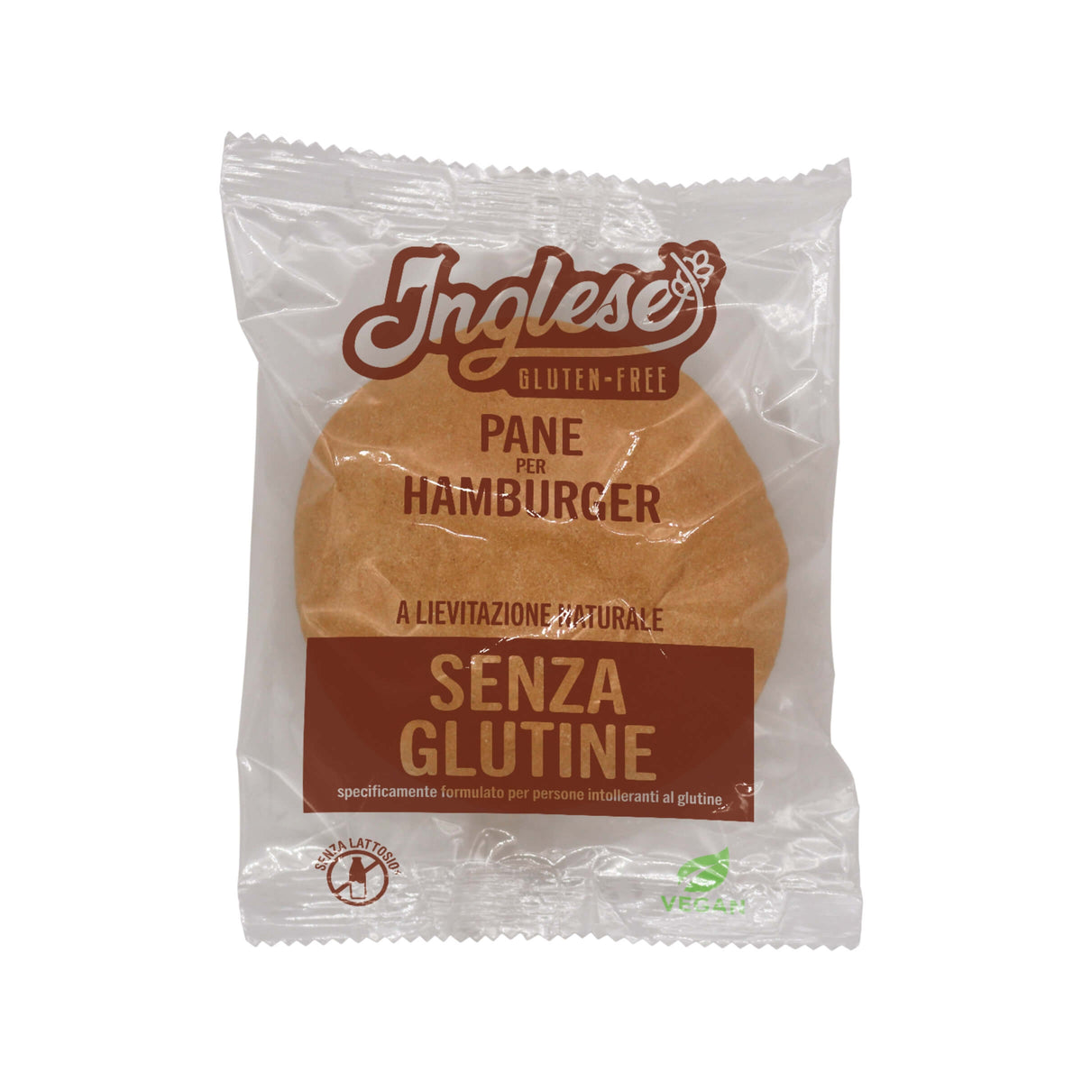 Inglese Gluten Free Pane per Hamburger Senza Glutine con Lievito Madre Monoporzione 90g (10PZ)