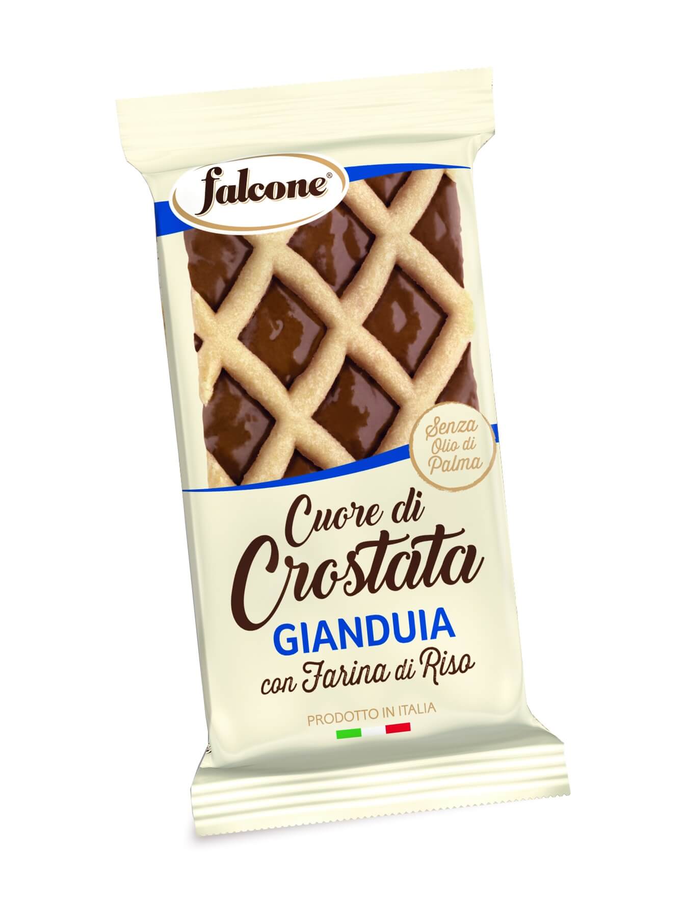 Cuor di Crostata Falcone con farcitura gianduia trancio 60g prodotto da forno