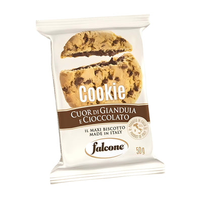 Cookies Falcone Cuor di Gianduia 50 g cioccolato al latte 12% e farcitura cremosa alla nocciola 13 pz