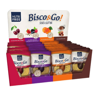 Espositore Nutrifree Bisco&Go 32 monoporzioni 40g senza glutine 4 gusti