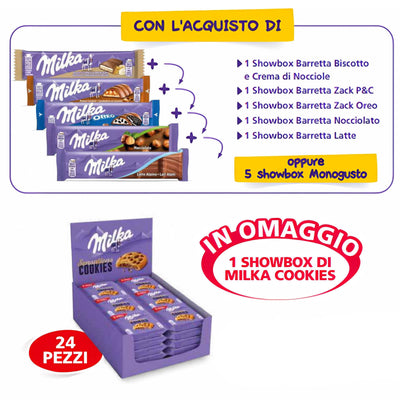 COMBO MILKA (174PZ) + OMAGGIO MILKA COOKIES (24PZ)