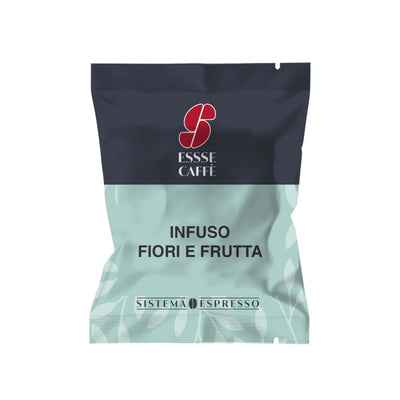 Capsule tisana frutta fiori Essse Caffè 50pz ibisco rosa canina mela mirtillo agrumi S12
