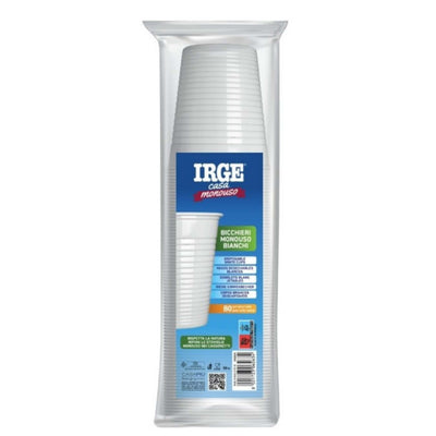 Irge Bicchieri Monouso Usa e Getta Acqua Bianchi 180cc (80PZ)