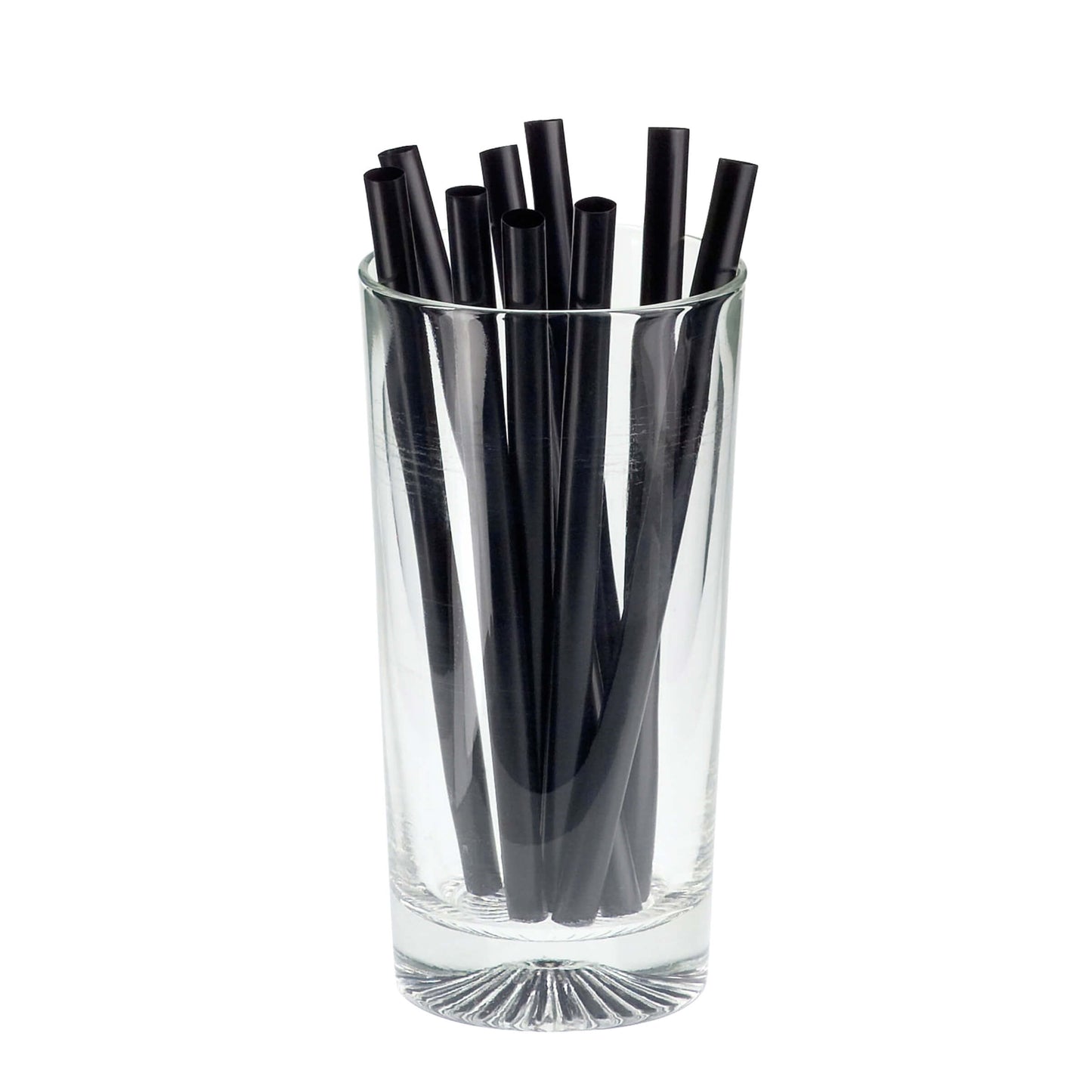 500 cannucce nere Leone in PLA biodegradabile 14,5cm x 7mm