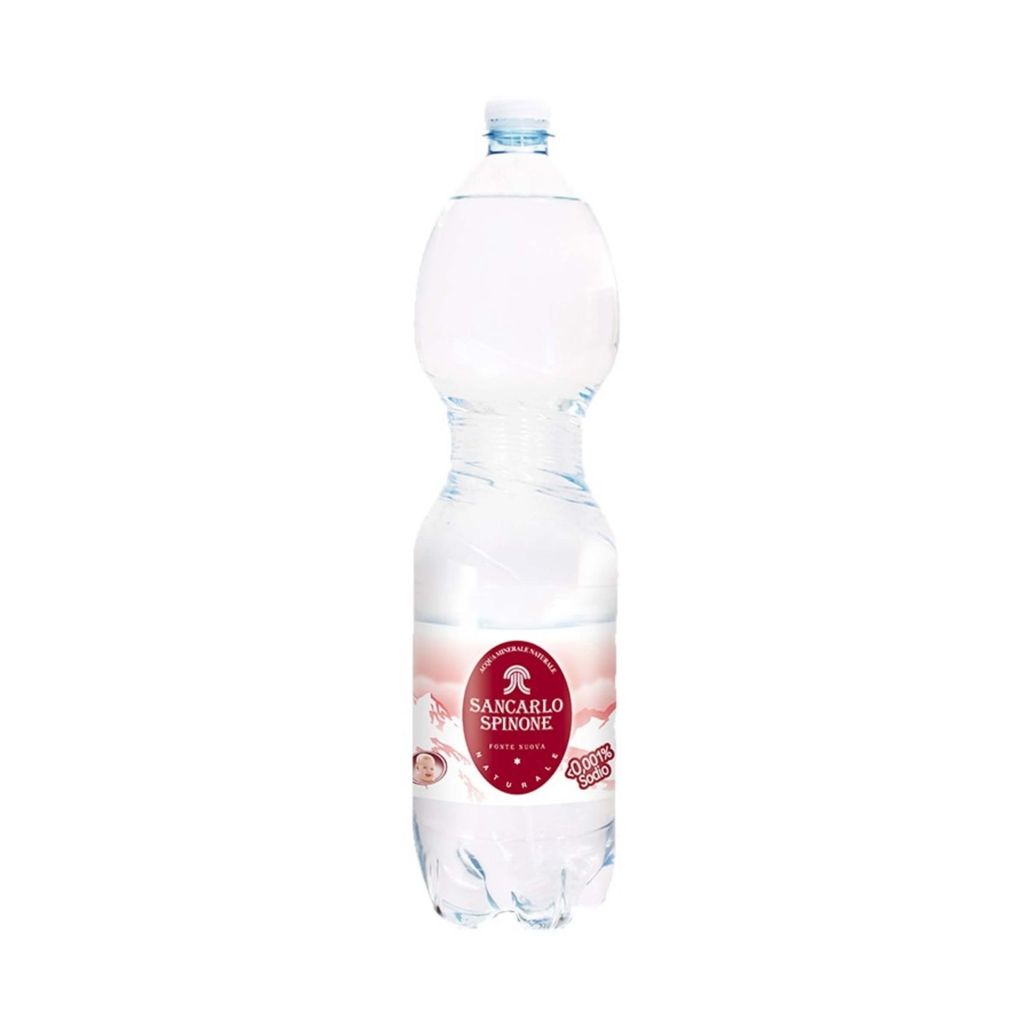 6 bottiglie PET acqua naturale San Carlo Spinone 1,5 lt, sorgente Valle del Tuf, Bergamo
