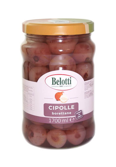 Belotti Vaso Cipolle Borettane 1700 ml in aceto di vino rosso, etichetta frontale