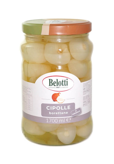 Belotti Vaso Cipolle Borettane Agrodolce 1700 ml lavorate dal fresco, etichetta frontale