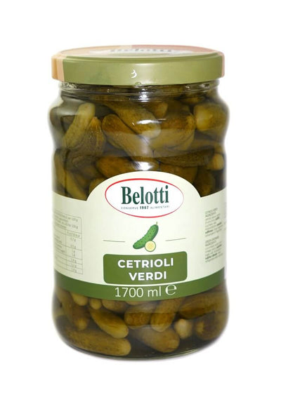 Belotti Vaso Cetrioli Verdi Sott'Aceto 1700 ml lavorati dal fresco, etichetta frontale