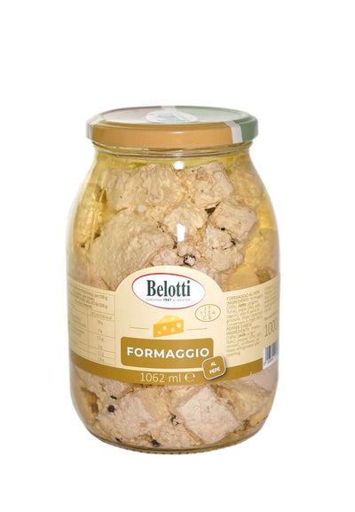 Belotti Vaso Formaggio Quartirolo al Pepe in Olio Semi 1062 ml, caseifici bergamaschi
