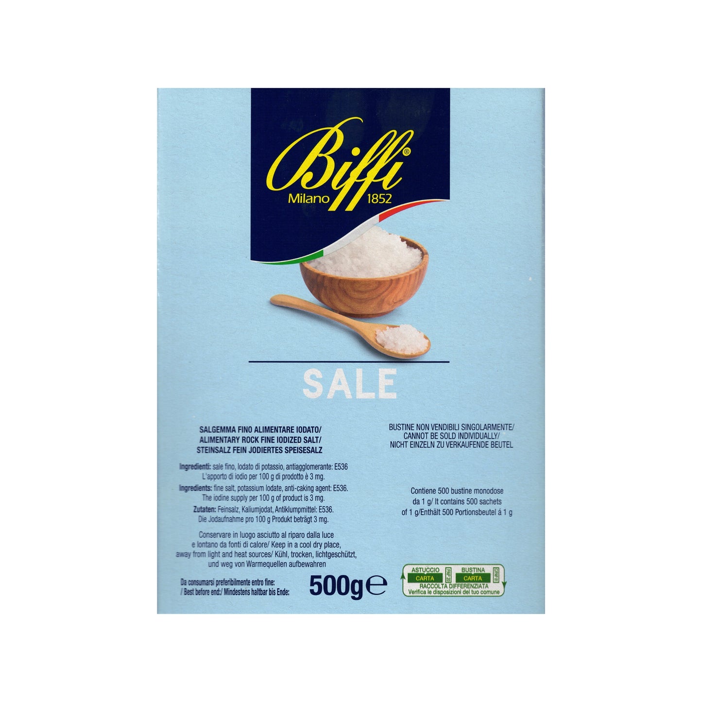 BIFFI SALE FINO IODATO IN BUSTINE MONODOSE DA 1 gr (500PZ)