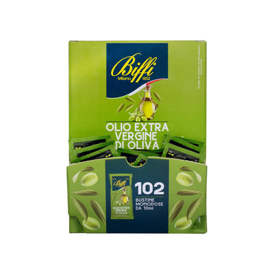 BIFFI OLIO EXTRA VERGINE IN BUSTINE MONODOSE DA 10 ml (102PZ)