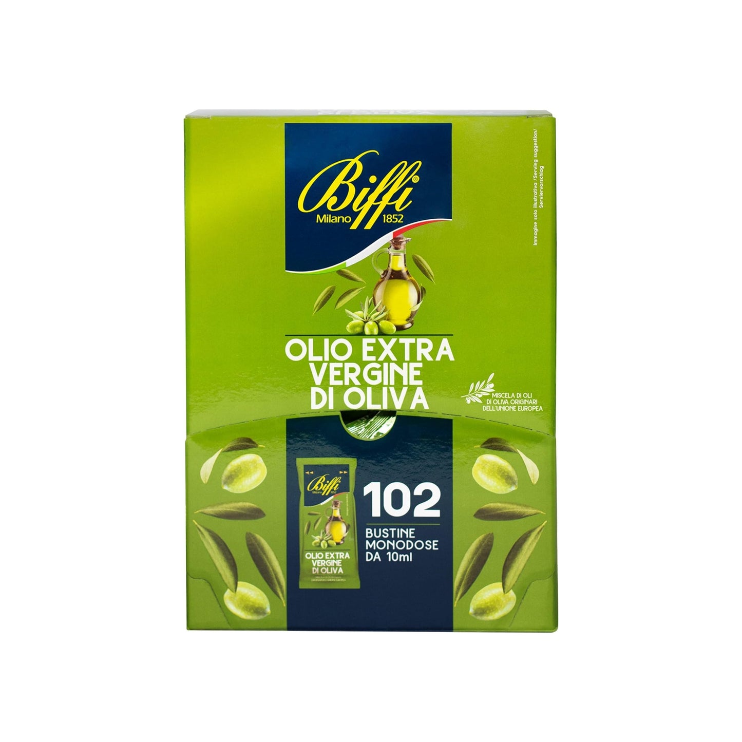BIFFI OLIO EXTRA VERGINE IN BUSTINE MONODOSE DA 10 ml (102PZ)