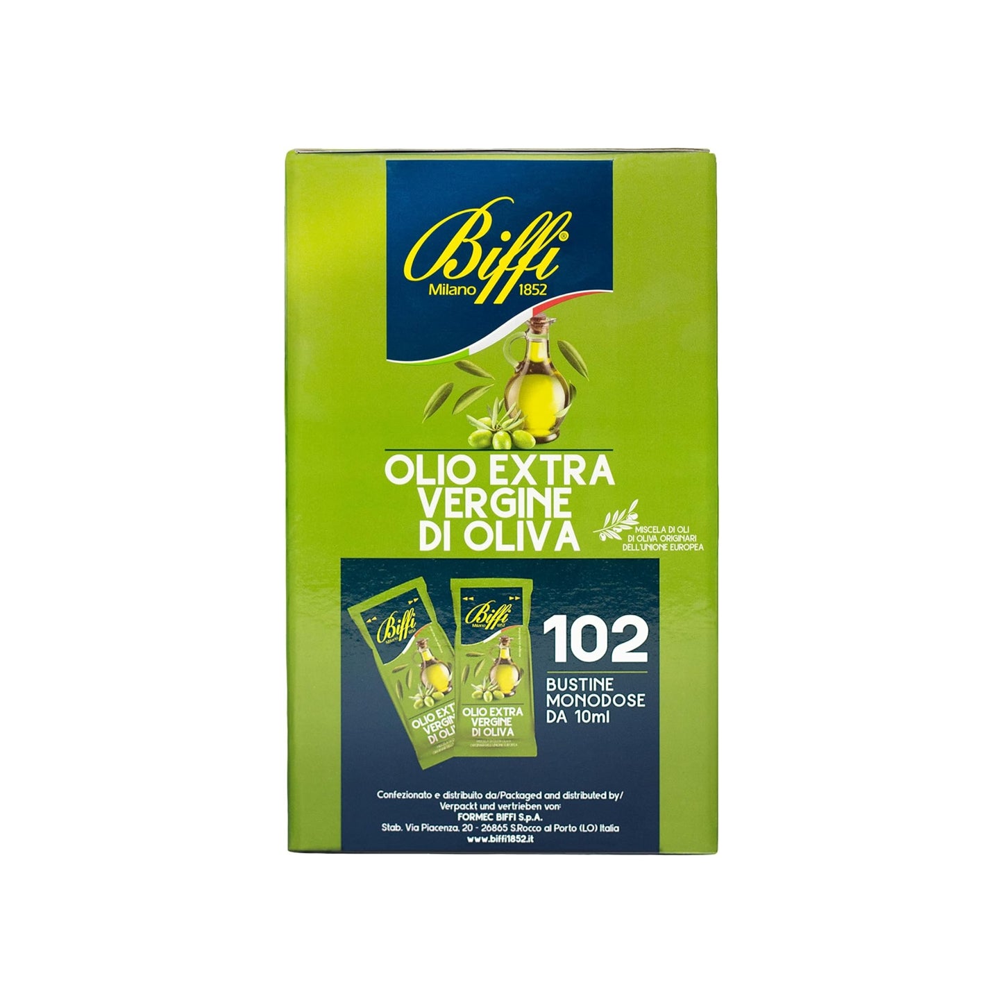 BIFFI OLIO EXTRA VERGINE IN BUSTINE MONODOSE DA 10 ml (102PZ)