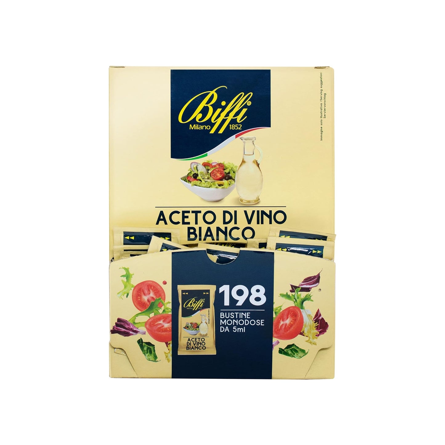 BIFFI ACETO DI VINO BIANCO IN BUSTINE MONODOSE DA 5 ml (198PZ)