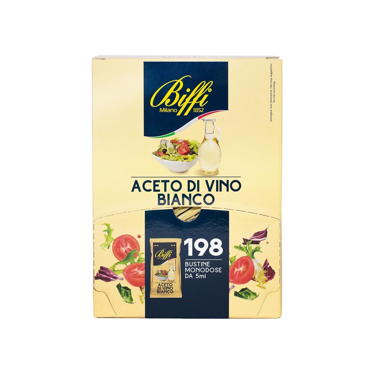 BIFFI ACETO DI VINO BIANCO IN BUSTINE MONODOSE DA 5 ml (198PZ)