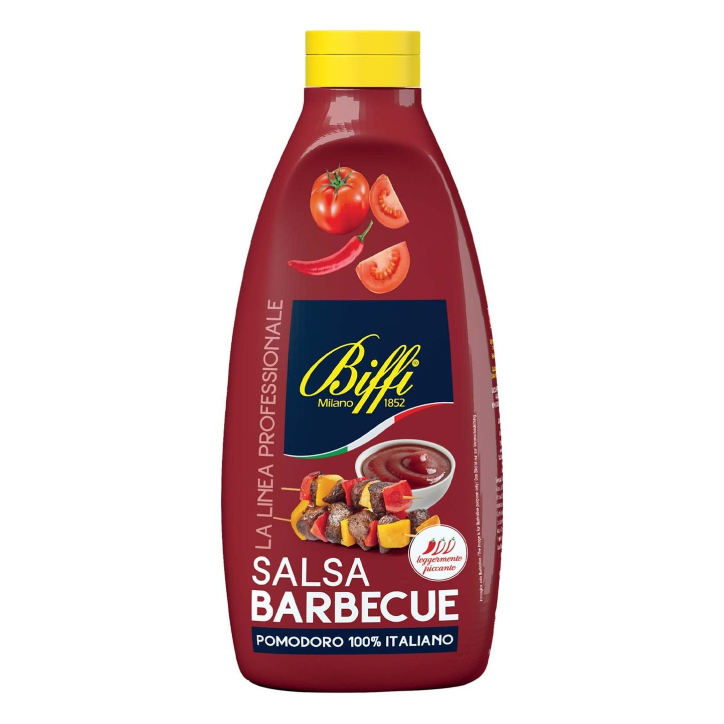Biffi Flacone Squeeze Salsa Barbecue 900 g, gusto affumicato con concentrato pomodoro 36%