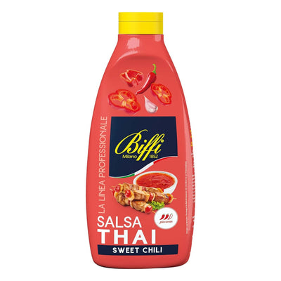 Biffi Flacone Squeeze Salsa Thai 1000 g, salsa dolcemente piccante peperoni rossi e aglio