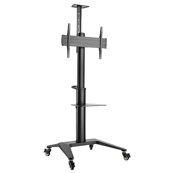 Dacomex - Carrello nero su ruote - 43"-65" - VESA 600x400 - Max 70 kg