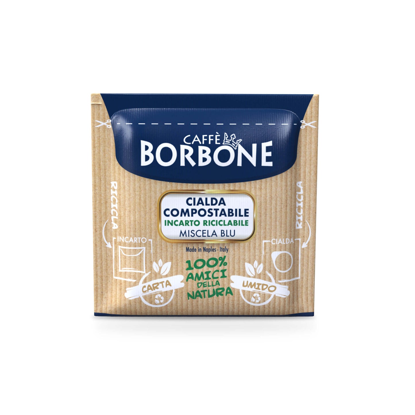 Caffè Borbone 100 Cialde ESE 44 mm Miscela Blu Compostabili con Incarto Riciclabile Espresso Rotondo e Corposo