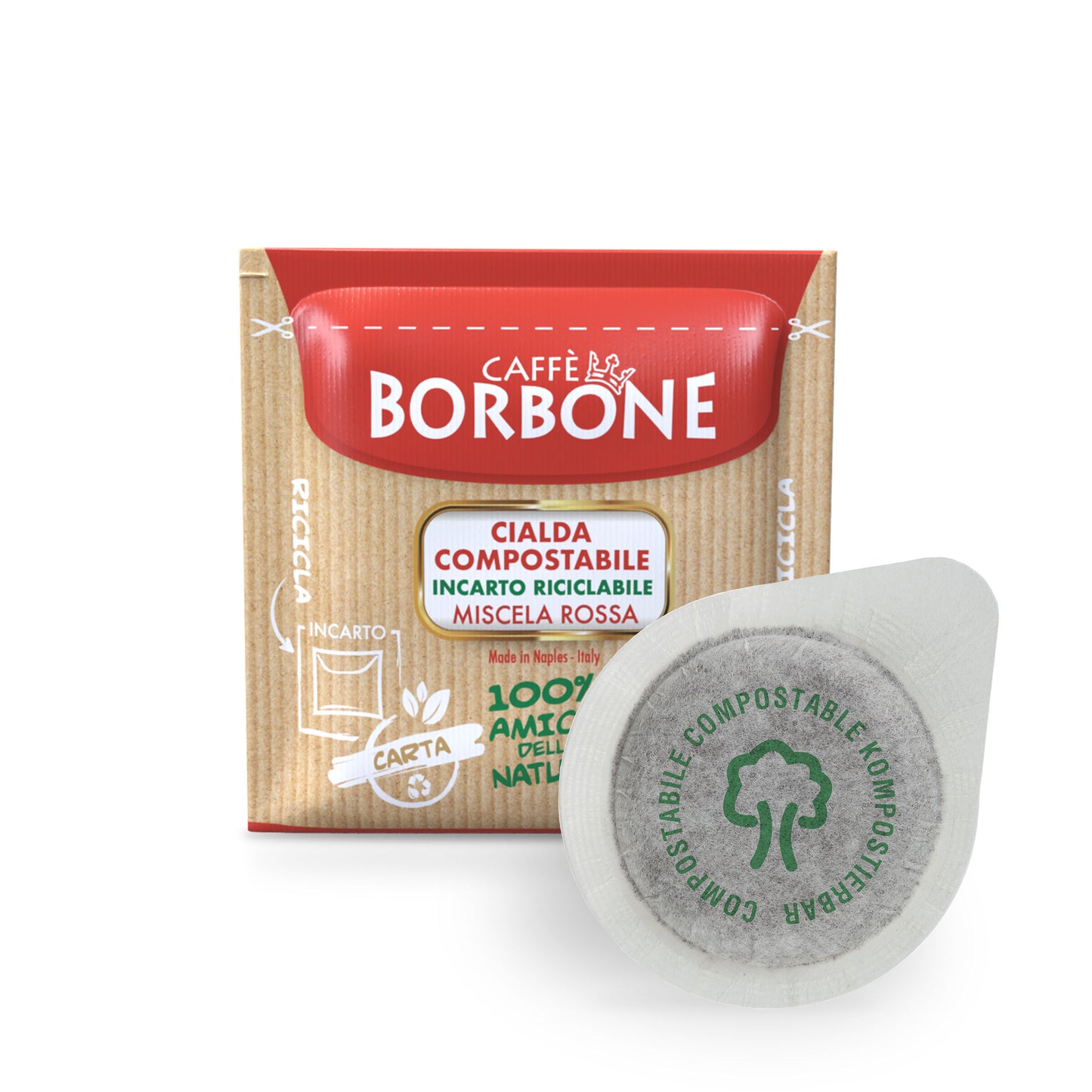 Caffè Borbone Miscela Rossa 100 cialde ESE 44mm compostabili espresso forte deciso crema densa