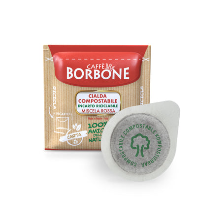 Caffè Borbone Miscela Rossa 100 cialde ESE 44mm compostabili espresso forte deciso crema densa