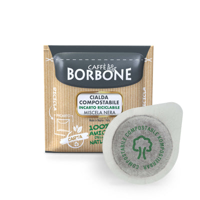 Caffè Borbone Miscela Nera 100 cialde ESE 44mm compostabili espresso napoletano cremoso intenso