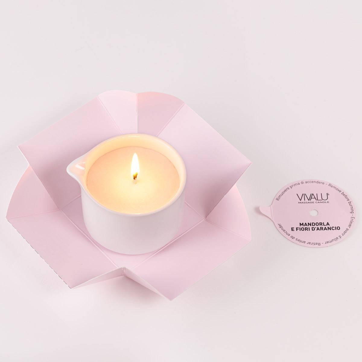 Vivalu Tribe E Candela da Massaggio Mandorle e Fiori d'Arancio 100 ml