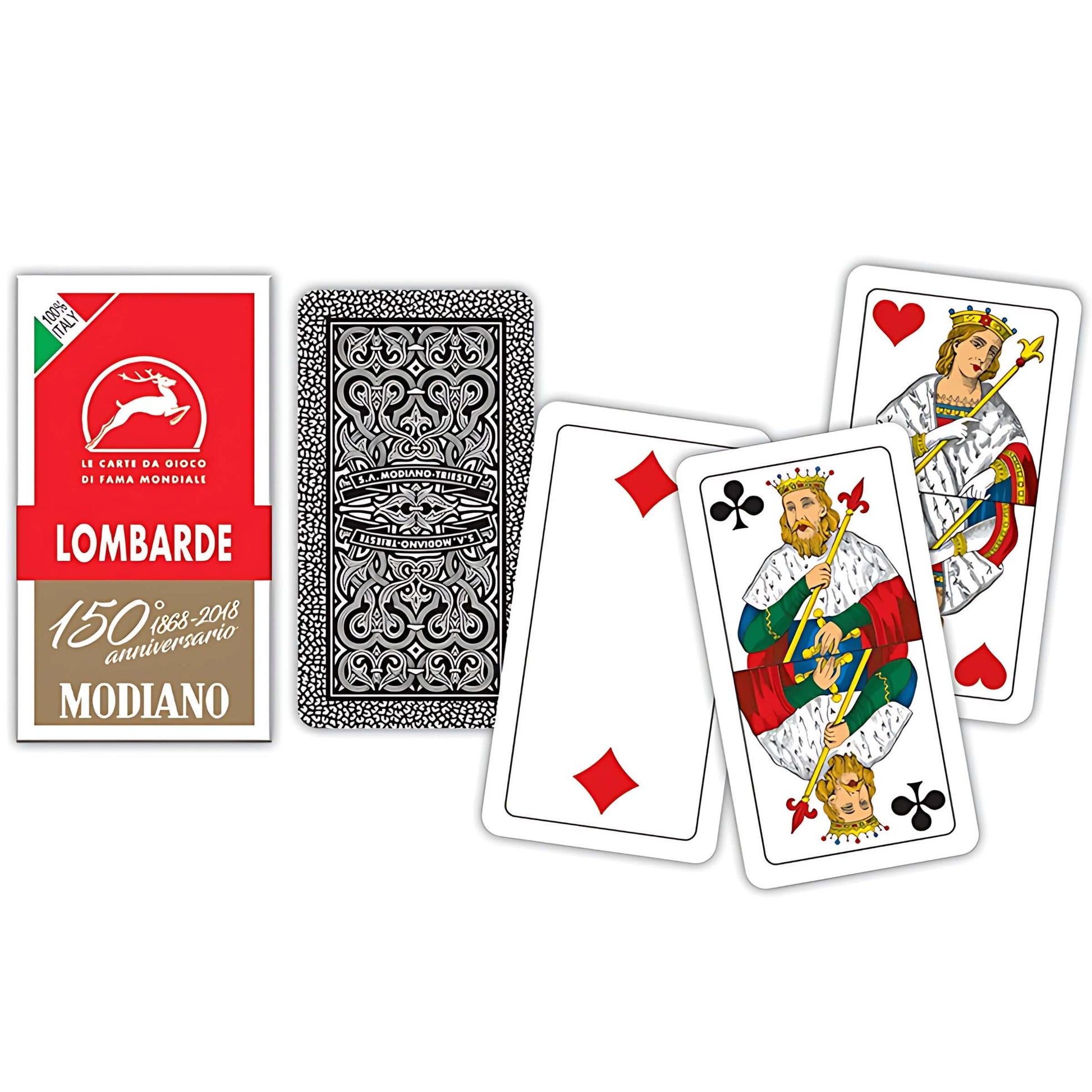 Carte Modiano Lombarde Rosso 150 anniversario cartoncino duplex rinforzato 410 grammi