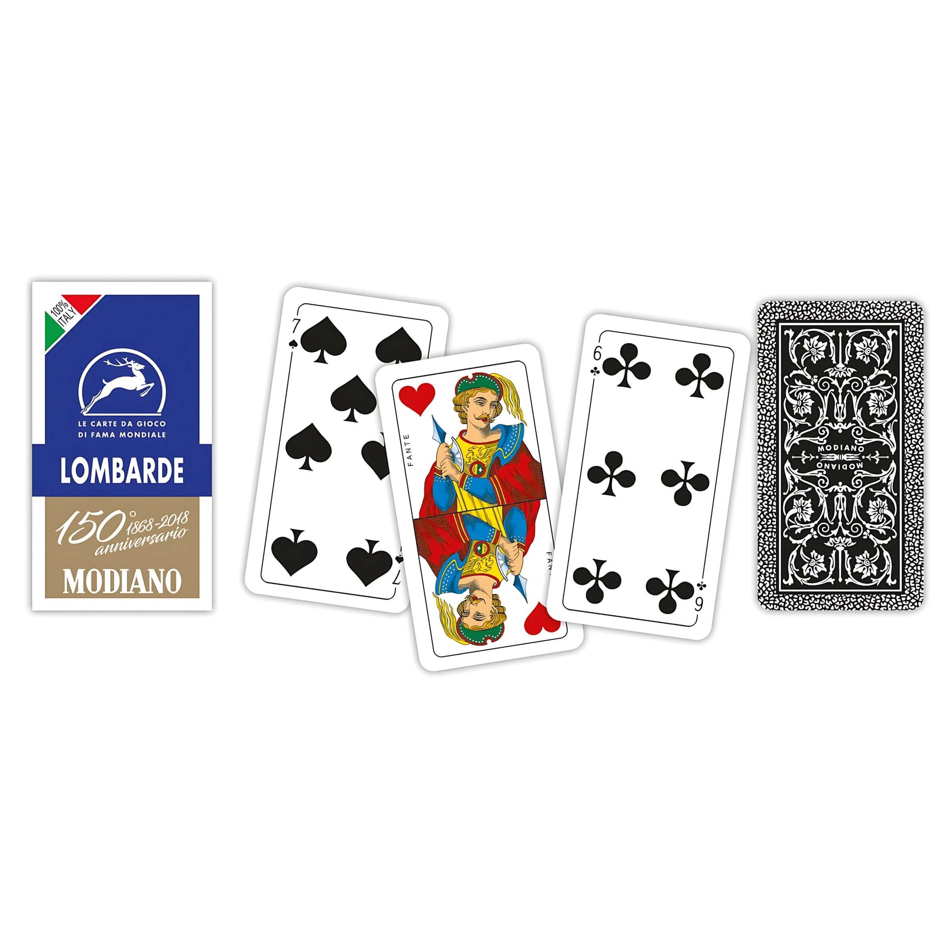 Carte Modiano Lombarde Blu 150 anniversario cartoncino duplex rinforzato 410 grammi