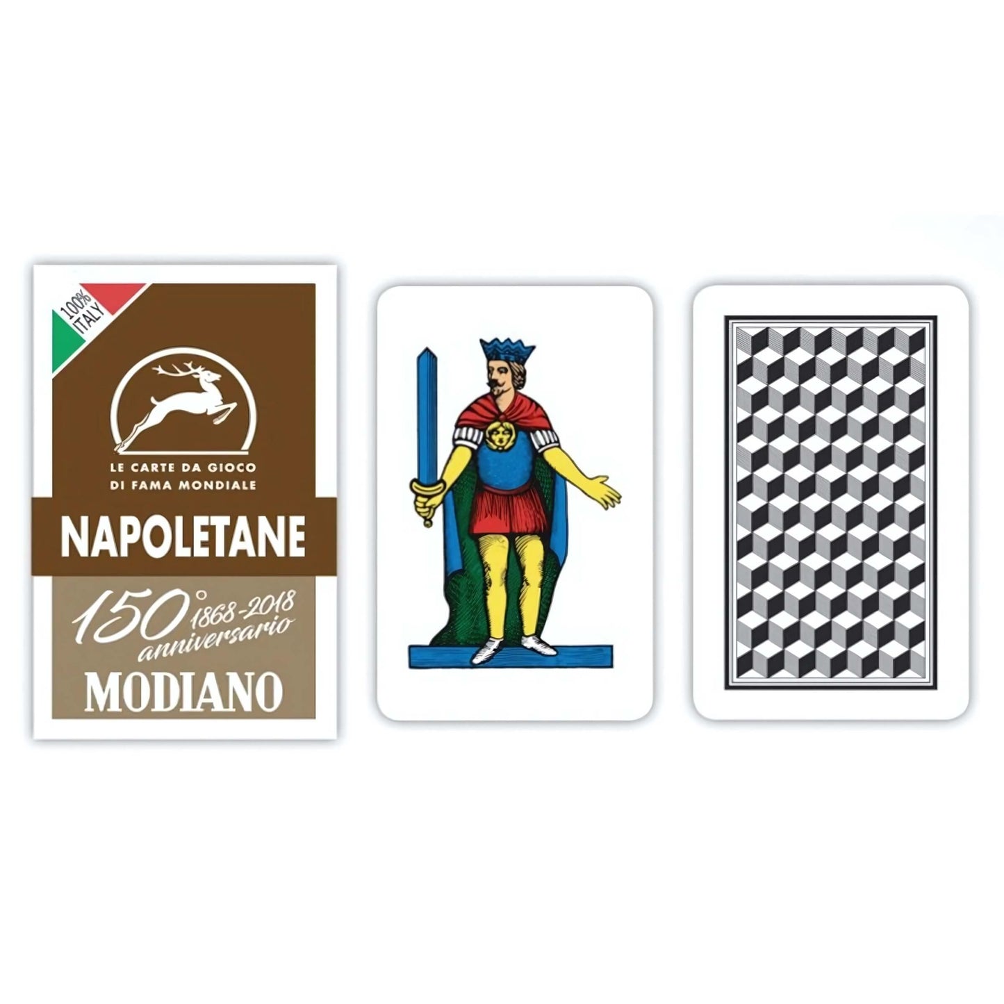 Carte Modiano Napoletane Marrone 150 anniversario cartoncino duplex rinforzato 410 grammi