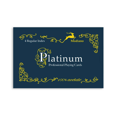 Carte Modiano Ramino Platinum acetato 330 micron cofanetto plastica nero 2 mazzi 4 regular index
