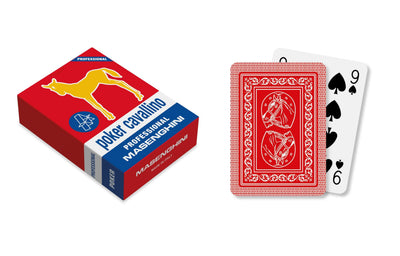 Carte da poker Masenghini Cavallino Rosso Professional PVC 100% formato 64x90 mm impermeabili