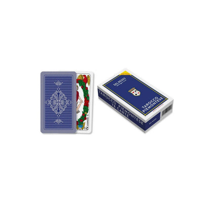 Tarocco Piemontese 78 carte con Arcani Maggiori e Minori in astuccio blu