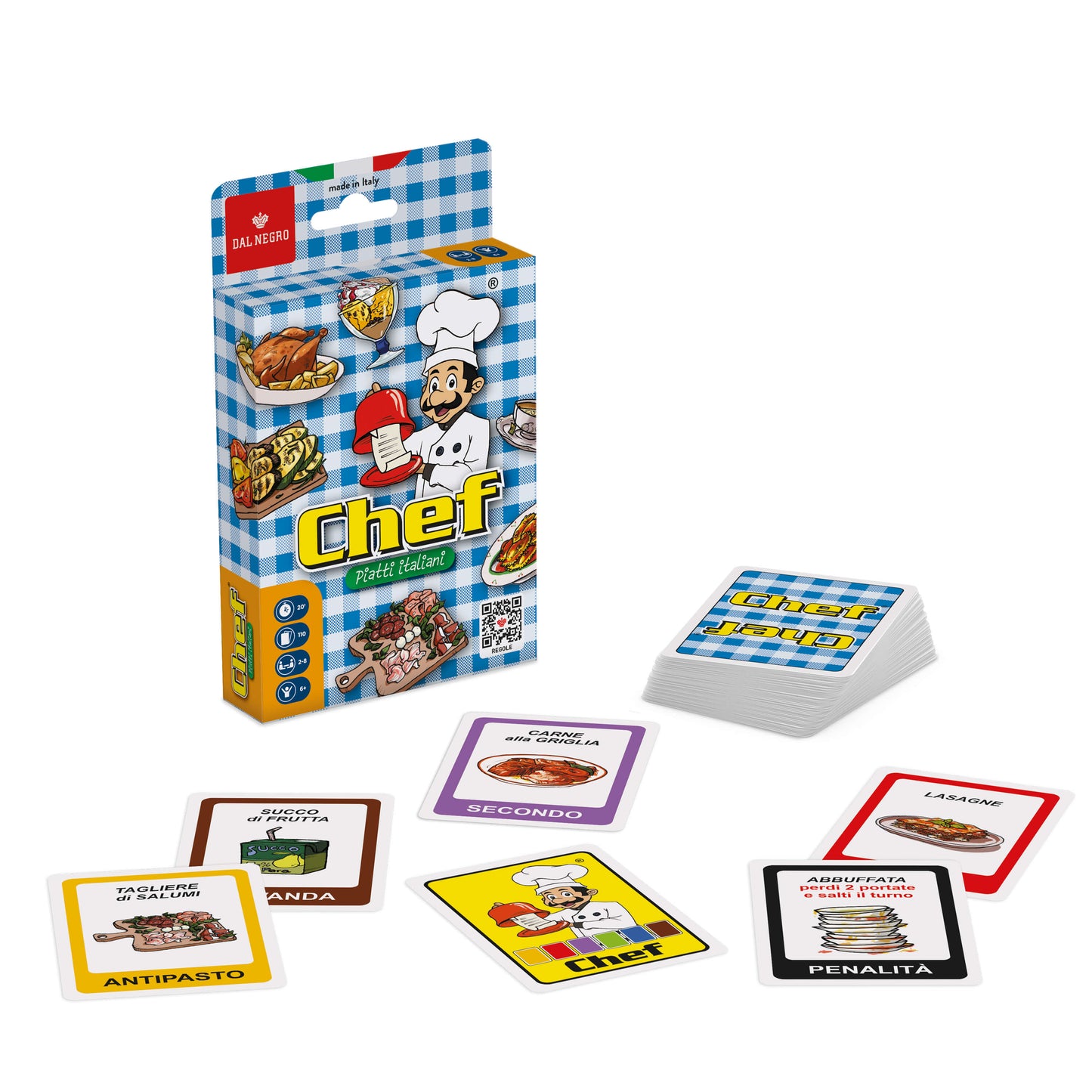 Gioco di carte Dal Negro Chef Piatti Italiani con menu completo gastronomia italiana