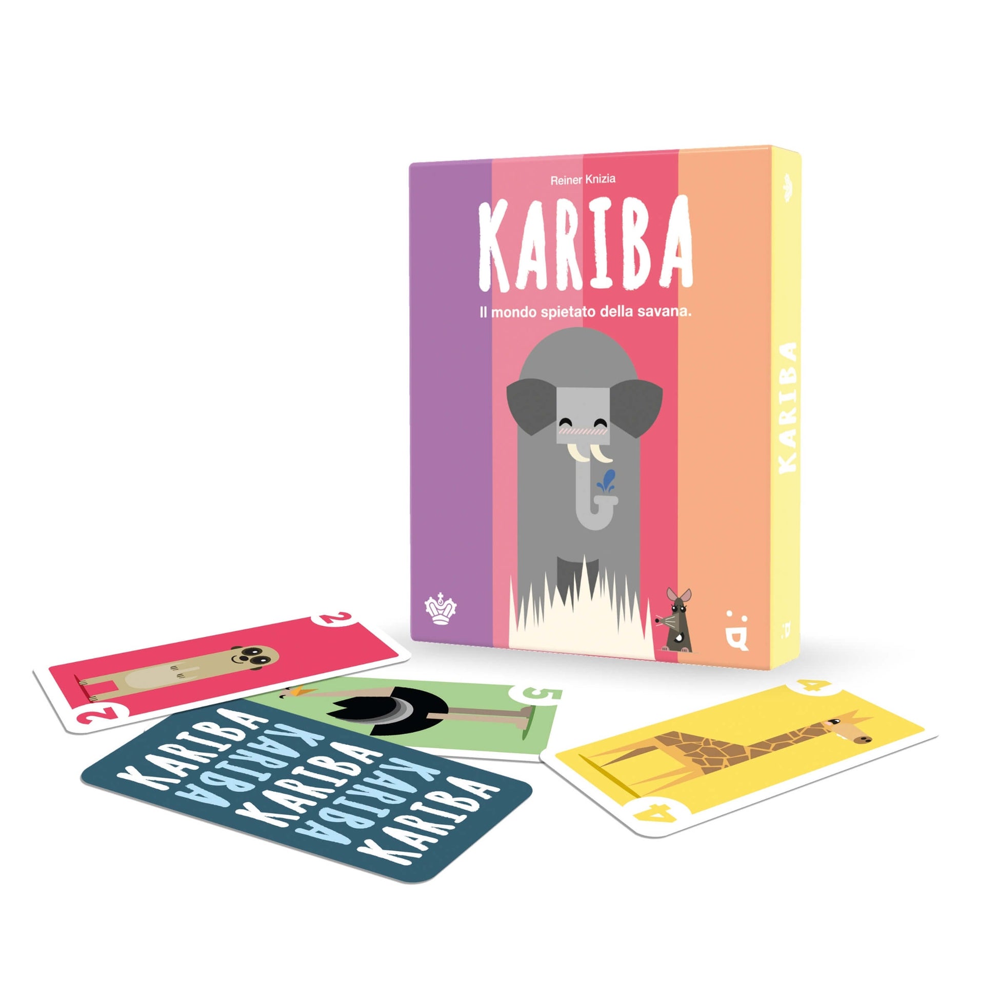 Helvetiq Kariba gioco di carte savana elefanti rinoceronti topi pozza acqua