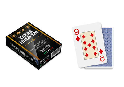 Set carte Texas Hold'em Dal Negro in PVC blu 52 carte e 2 jolly