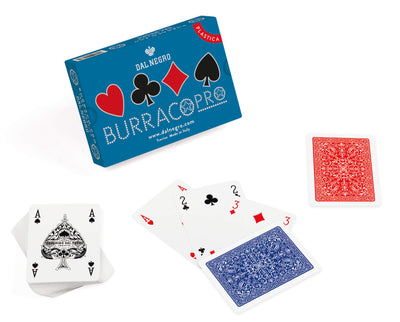 Set Burraco Pro Plastica Dal Negro con 2 mazzi di carte PVC