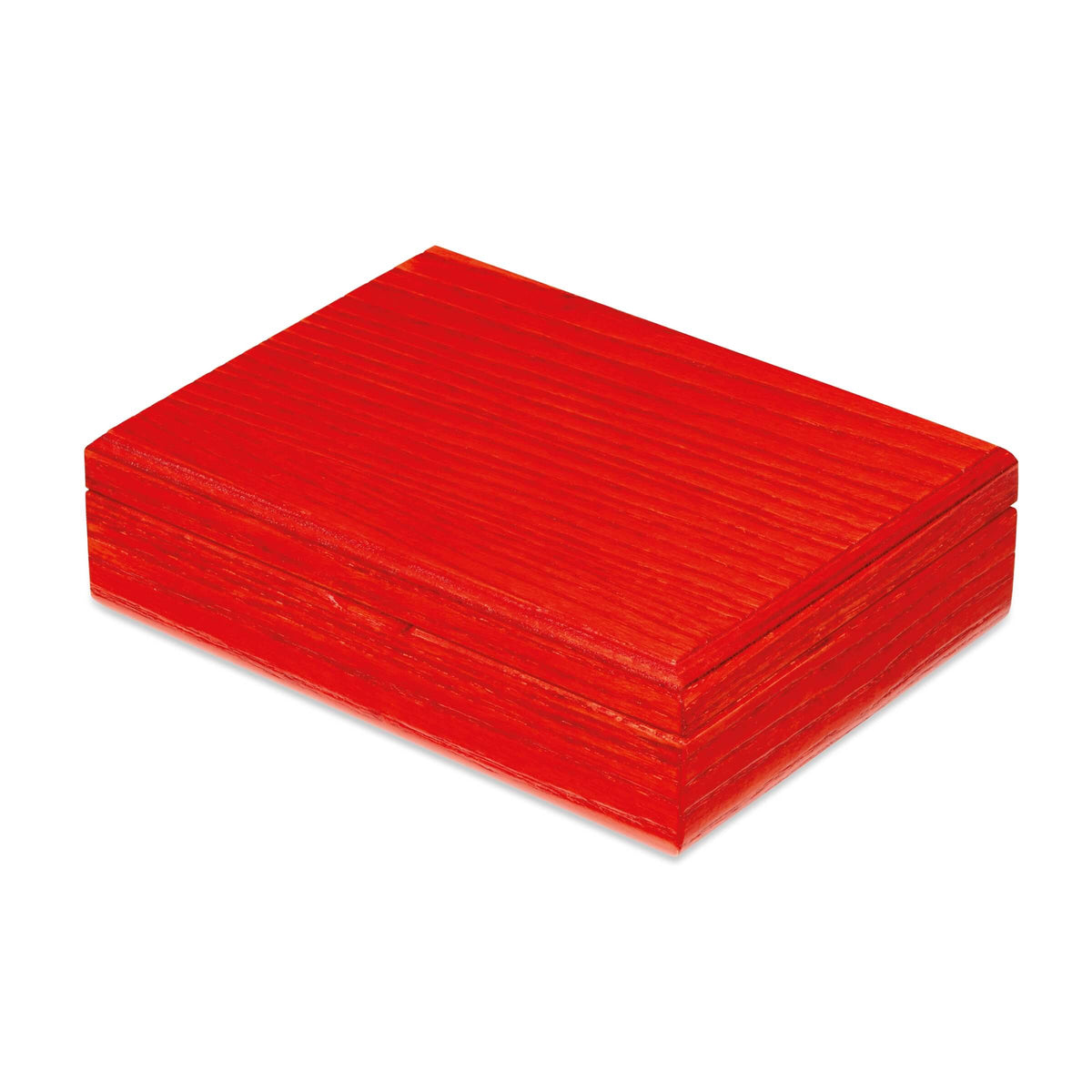 Dal Negro Cofanetto Portacarte in Legno di Frassino Rosso per 2 Mazzi - Carte Non Incluse - 003415