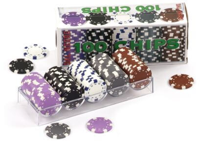 DAL NEGRO CHIPS COL. BIANCO-GRIGIO-MARRONE-NERO-VIOLA  (100PZ)