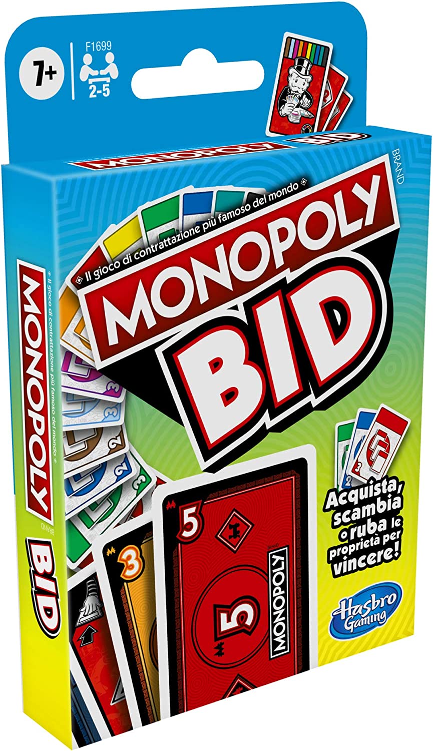 GIOCO DI CARTE MONOPOLY BID