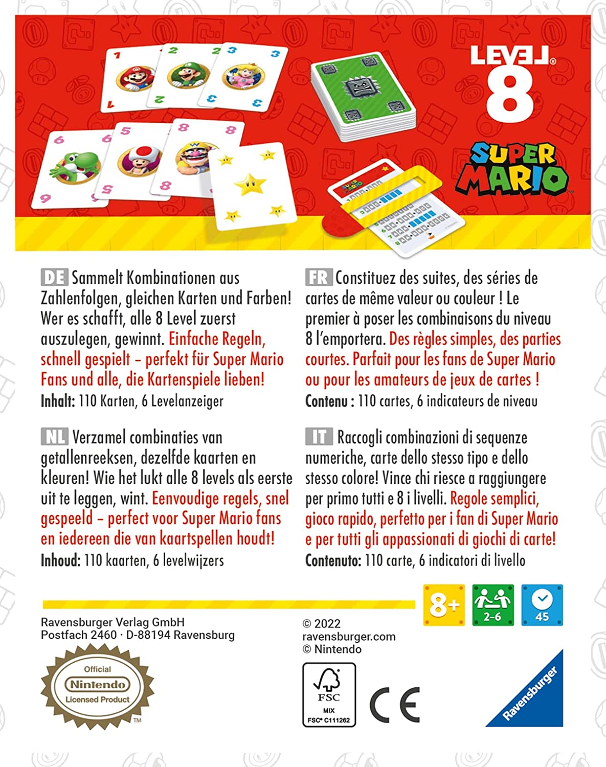 LEVEL 8 SUPER MARIO RAVENSBURGER - 27343 0