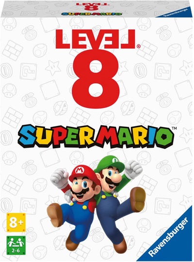 Level 8 Super Mario Ravensburger gioco di carte famiglia livelli coppie tris scale