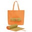 Borsa mare arancione in pagliacarta con stuoia in paglia naturale inclusa e chiusura zip