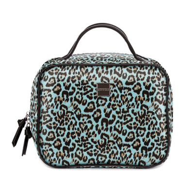 Beauty case Jungle Emanuela Biffoli dal design esotico, vista frontale chiuso